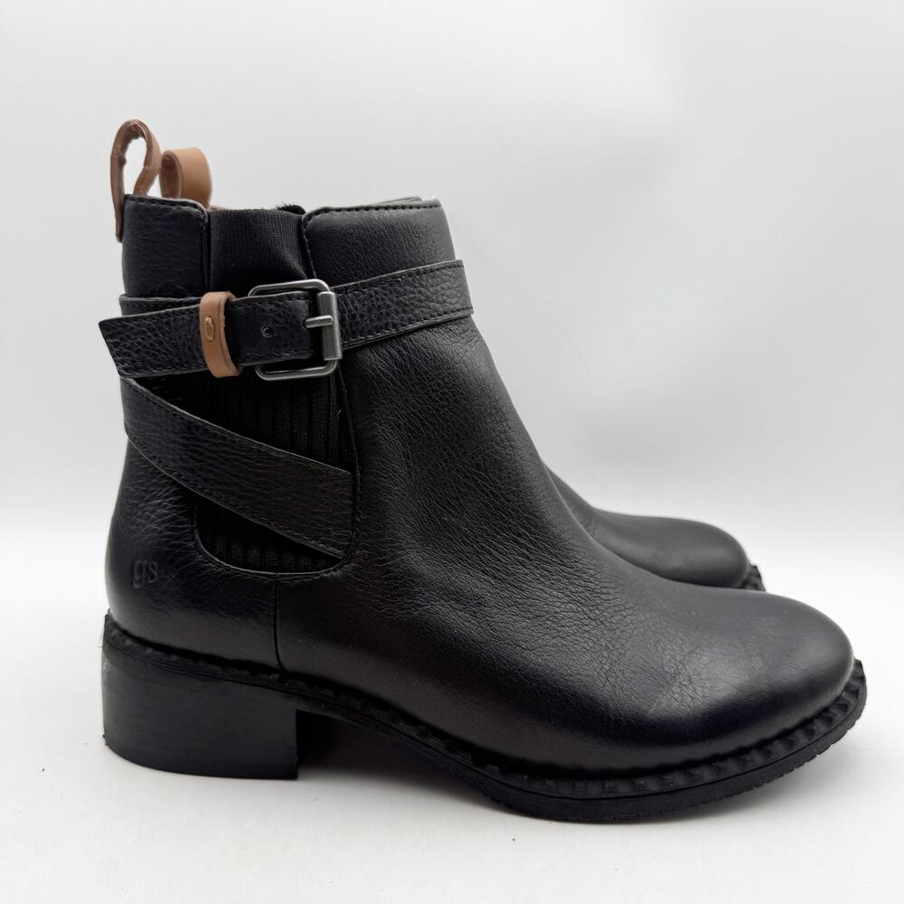 Gentle Souls Womens Bolton Ankle Booties Size 8 EU 39 Black Leather EUC